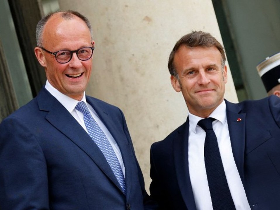 Emmanuel Macron empfängt Friedrich Merz in Paris
