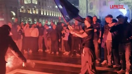 Champions League, Inter in finale: i tifosi festeggiano in piazza Duomo