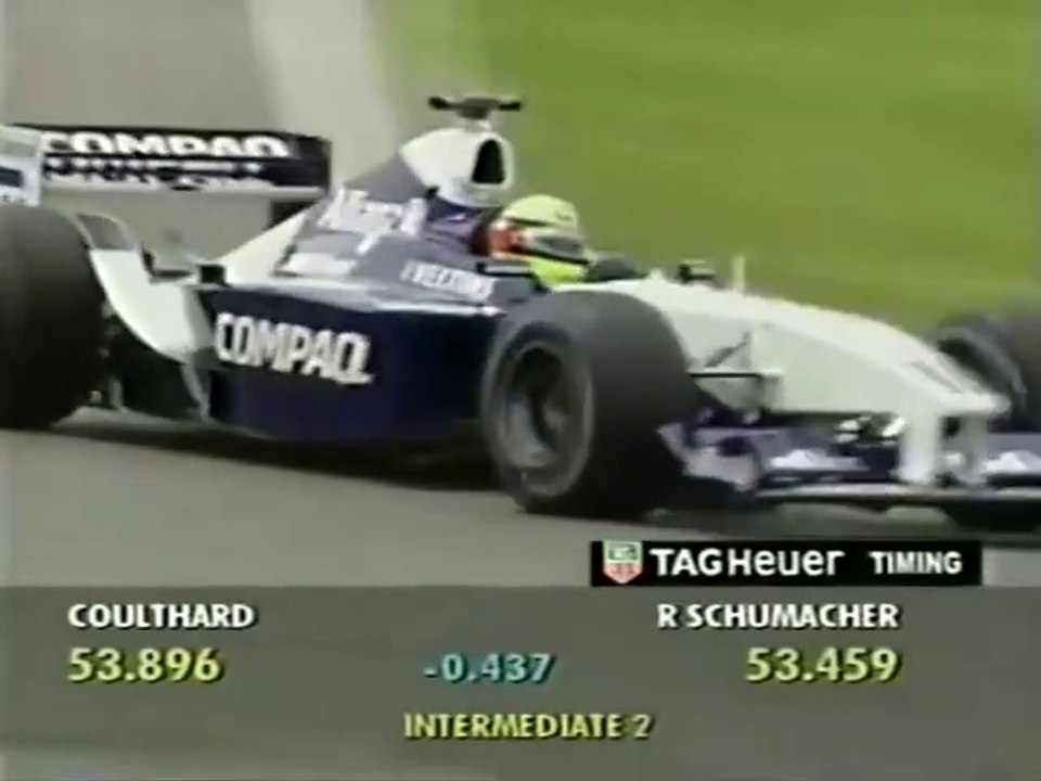 F1 – Ralf Schumacher (Williams BMW V10) lap in qualifying – Spain 2002