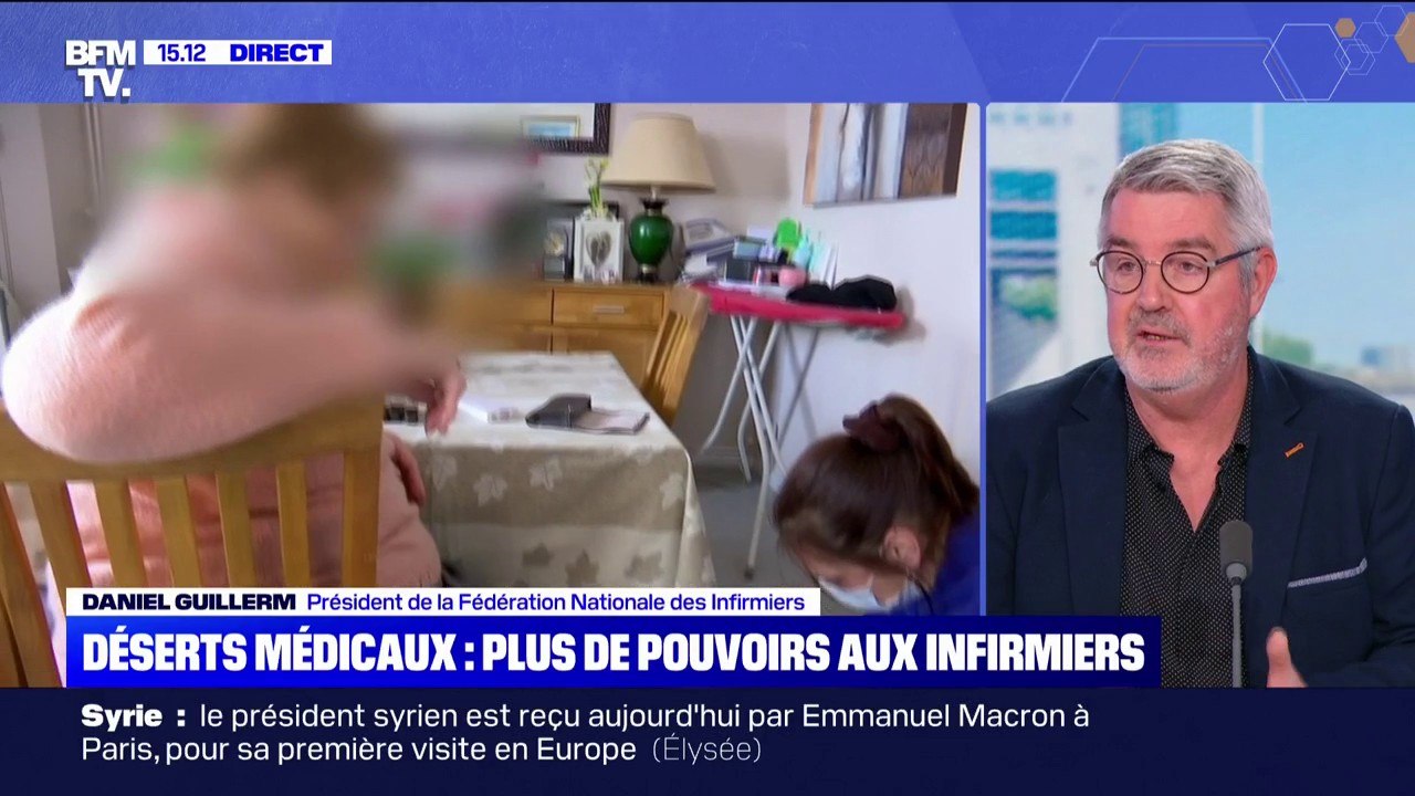 Réforme du métier d'infirmier: "Cette loi n'a pas été faite pour lutter contre les déserts médicaux", rappelle Daniel Guillerm (président de la Fédération nationale des infirmiers)