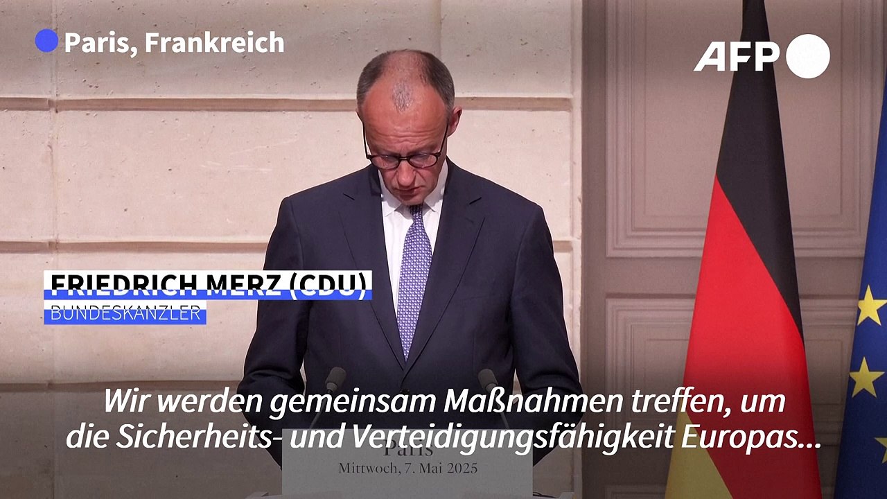 Merz: Berlin und Paris werden stärker in Verteidigungspolitik kooperieren