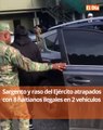 Sargento y raso del Ejército atrapados con 8 haitianos ilegales en 2 vehículos