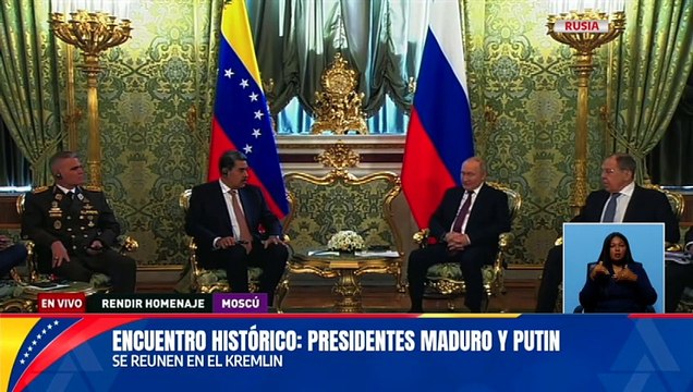 Presidente Nicolás Maduro se reúne con su homólogo ruso Vladímir Putin en el Palacio del Kremlin