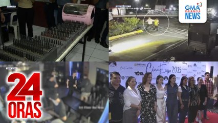 24 Oras: (Part 3) Nasunog na bahay sa QC, hinihinalang guerrilla POGO; nagpakilalang kasama ng 3 nagpanggap na taga-COMELEC, sumuko; pagiging house guest ni David Licauco sa "PBB," suportado ni Barbie Forteza, atbp.