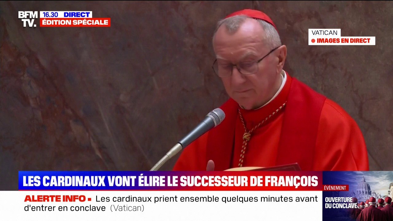 Les 133 cardinaux prient ensemble avant d'entrer en conclave