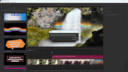 Adobe Premiere Rush 20 Title or Graphics Properties
