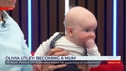 WATCH: Sweet moment that Olivia Utley introduces viewers to baby Wilfred