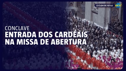 Veja a entrada dos cardeais na missa de abertura do conclave
