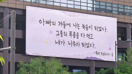 [기업] "그들의 푸름을 먹고 나무가 되었다"...'폭싹' 품은 광화문글판 / YTN