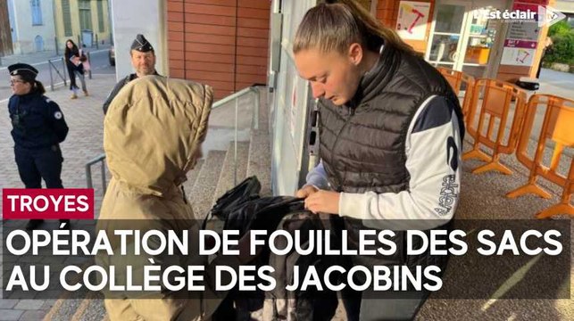 Troyes : opération de fouilles des sacs au collège des Jacobins
