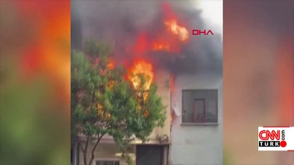 Kocaeli'nde iki ev alev alev yandı… Facianın eşiğinden dönüldü
