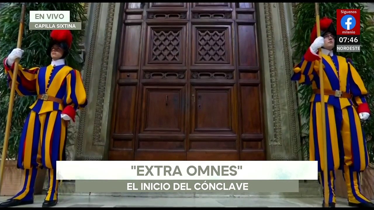 Cierran puertas de la Capilla Sixtina para iniciar votación en el cónclave