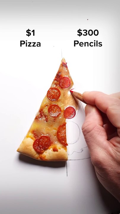 Draw a Pizza Slice_ _art _drawing _shorts _pizza _illusion _pencildrawing _howtodraw _easydraw