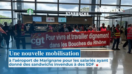 À Marignane, une nouvelle manifestation à l'aéroport pour les salariés ayant donné des sandwichs invendus