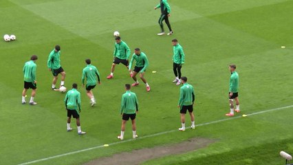 Athletic Bilbao training at Old Trafford as they try to claw back Utd's 3-0 semi final lead