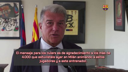 Laporta culpa a los árbitros de no estar en la final de la Champions