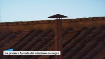 La primera fumata del cónclave es negra