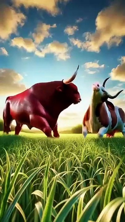 Fierce_Fight_Between_AI_White_Bull_and_Red_Bull_#ai_#youtubeshorts_#shorts_#viral_#ytshorts_#animals