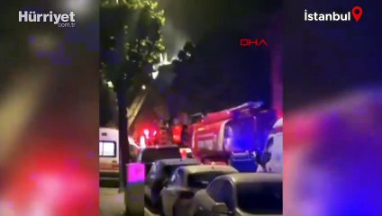 Küçükçekmece'de beyaz eşya deposu alev alev yandı