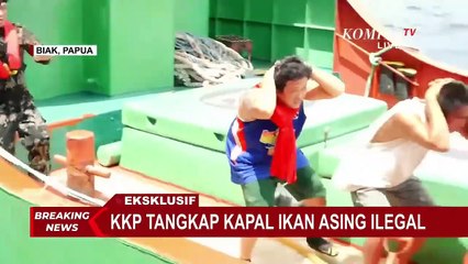 EKSKLUSIF! Detik-Detik KKP Tangkap Kapal Ikan Asing Ilegal di Biak Papua