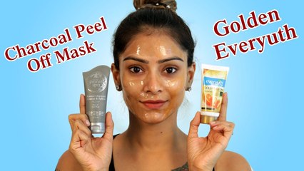 🌟 Golden Everyuth Peel-Off vs Charcoal Mask | Review & Demo 🌟