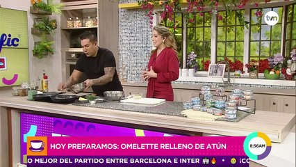 Hoy preparamos omelette relleno de atún