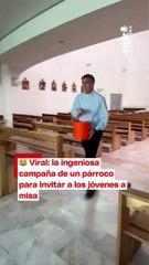 divertida campaña de un párroco