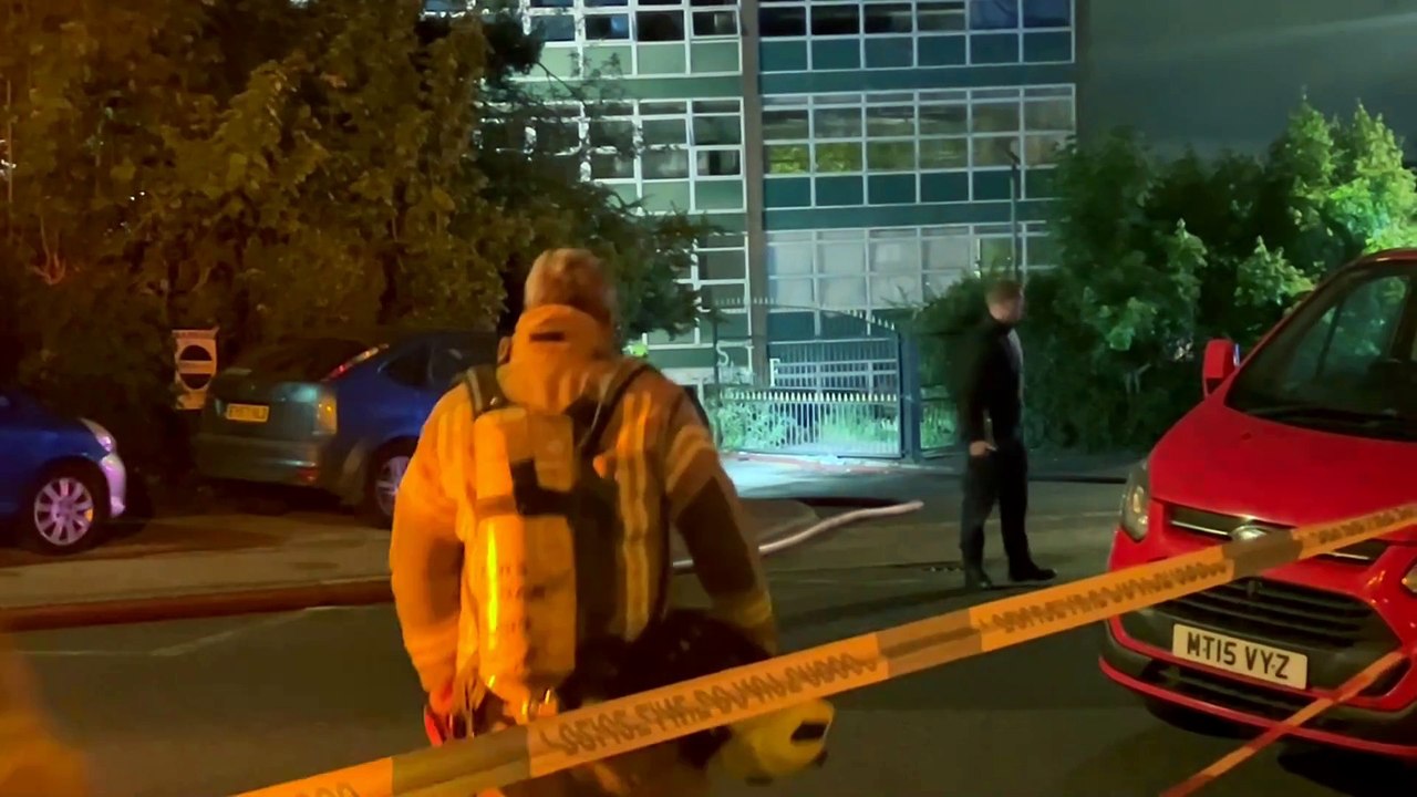 Massive emergency response amid fire at deserted Chatham school