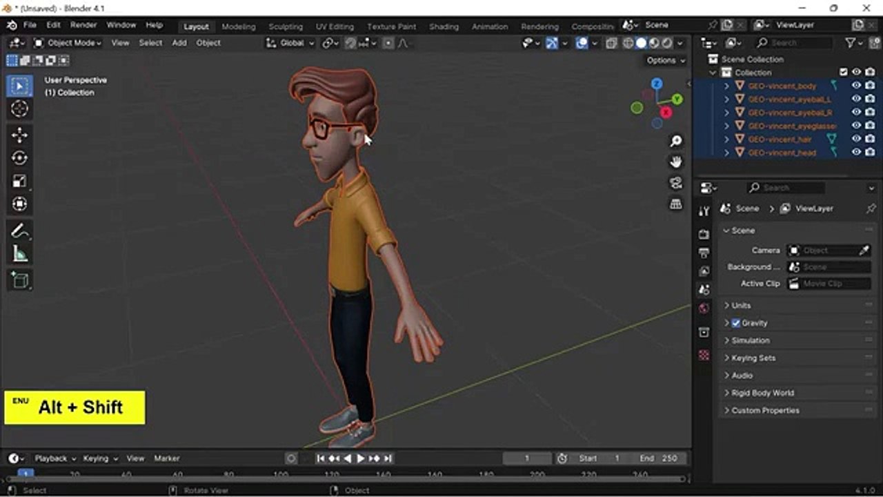 3D Animation Course Class 08 - Different views in Blender