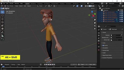 3D Animation Course Class 08 - Different views in Blender