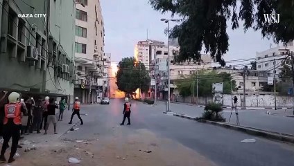 High-Rise Building in Gaza Crumbles After Israeli Airstrike 🥲🥲