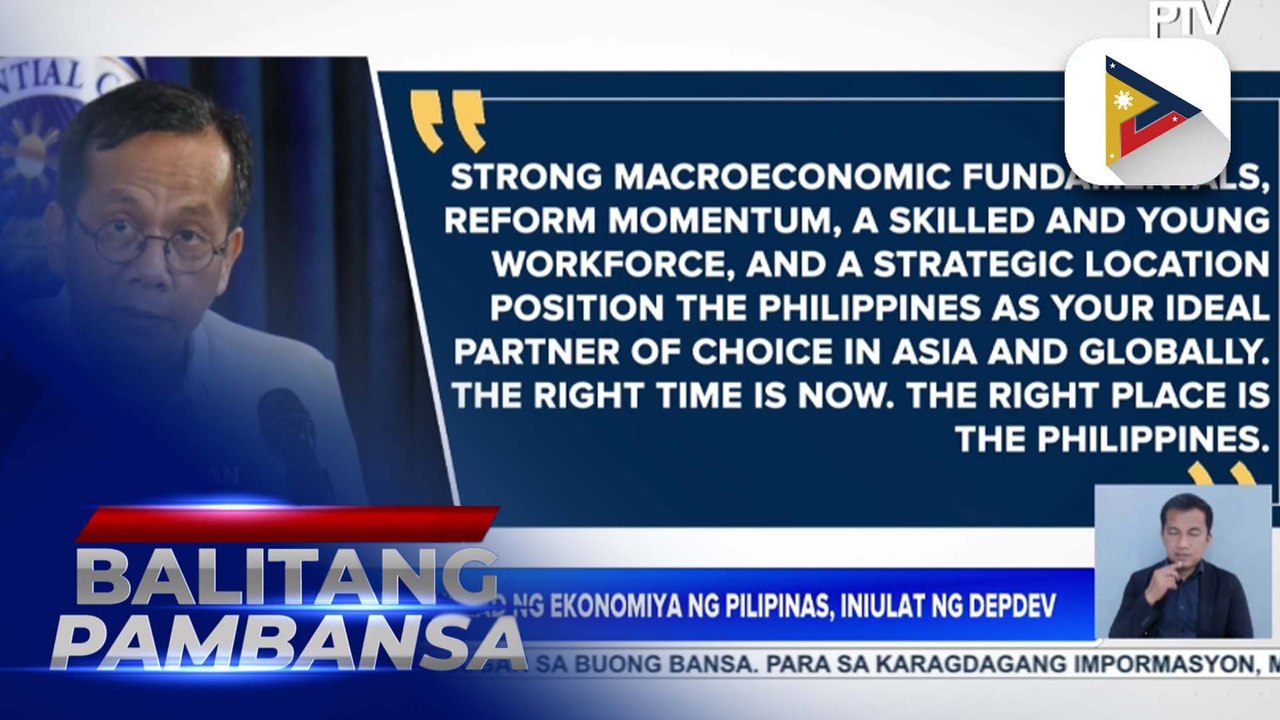 Mabilis na pag-unlad ng ekonomiya ng Pilipinas, iniulat ng DEPDev