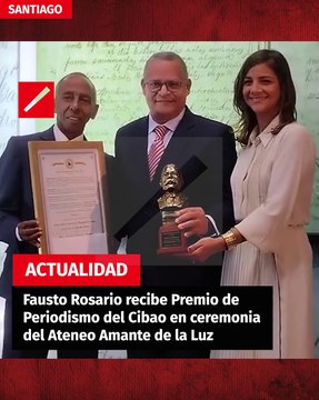 Fausto Rosario recibe Premio de Periodismo del Cibao en ceremonia del Ateneo Amante de la Luz