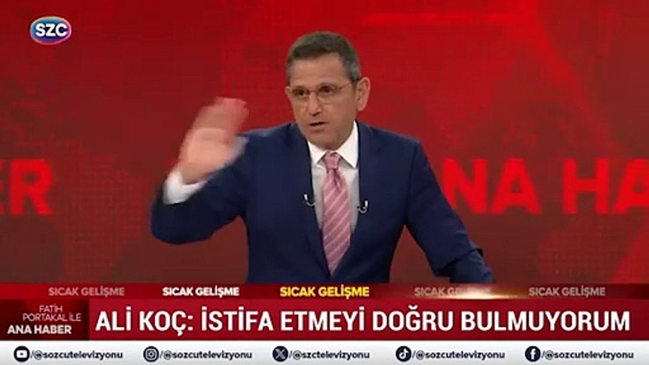 Ali Koç İstifa Etmiyorum Dedi! Fatih Portakal'dan Çok Sert Çıkış