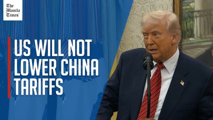 Trump says he will not lower China tariffs to kick off trade talks