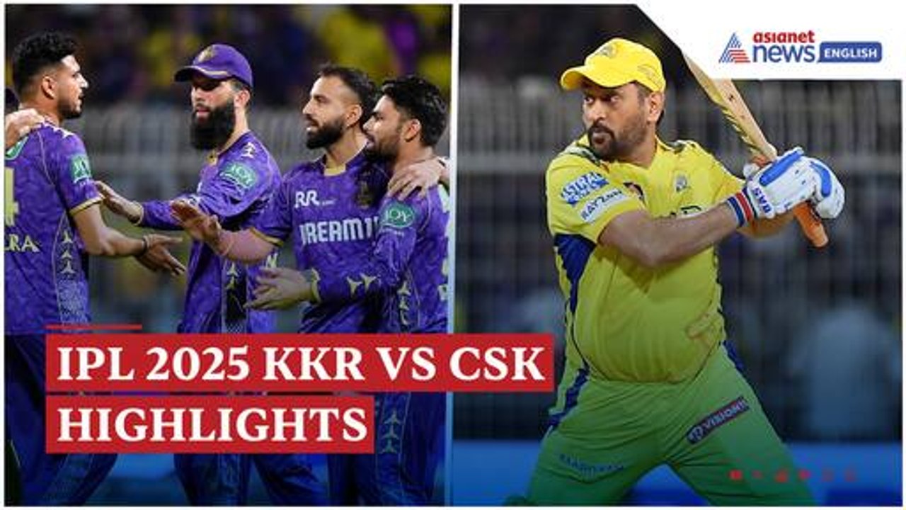 IPL 2025 KKR vs CSK Highlights: Dhoni Unbeaten as CSK Edge Out KKR in Last-Over Thriller
