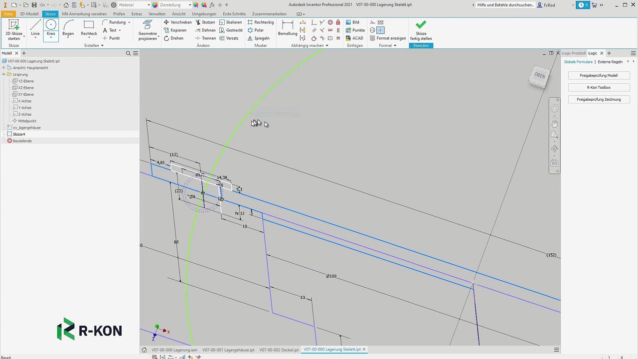 07 Runde Muster per Skelett steuern | Top-Down Skelettmodellierung