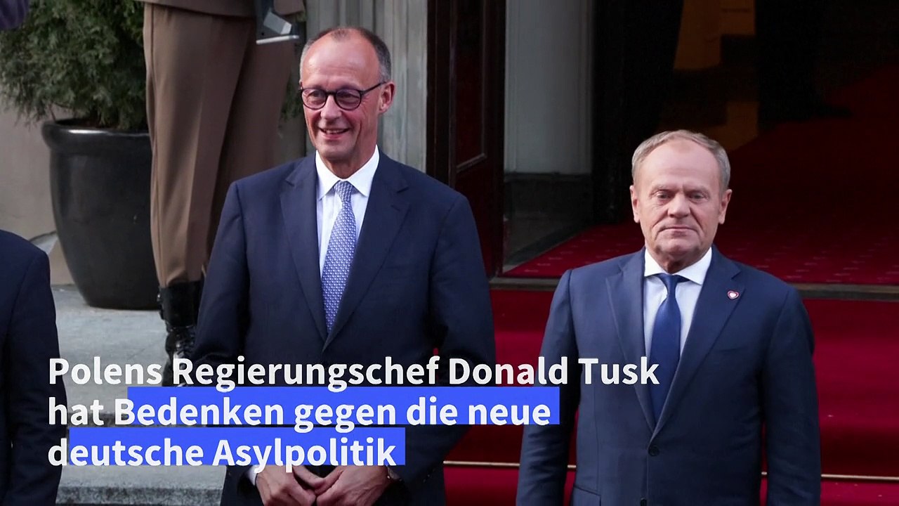 Tusk kritisiert bei Besuch von Merz in Polen deutsche Asylwende