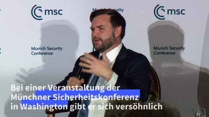 US-Vize JD Vance gibt sich gegenüber Europa versöhnlich