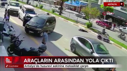 Antalya'da huzurevi sakinine motosiklet çarptı