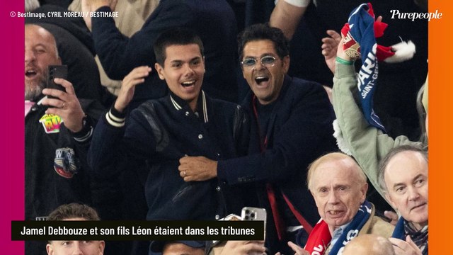 Michaël Youn et son beau-fils Sean Obispo aux côtés de Jamel Debbouze et son fils Léon pour l’incroyable victoire du PSG