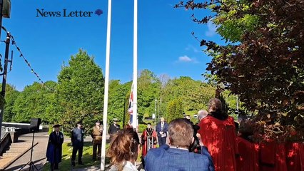 Honoring Our Heroes: Last Post & Silence Ceremony at Lisburn Cenotaph 🇱🇻