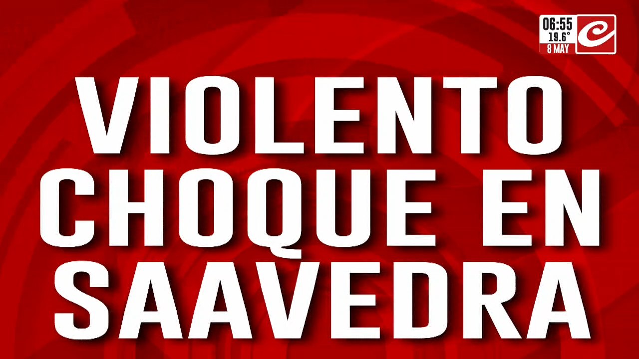 Violento choque en Saavedra deja varias personas heridas