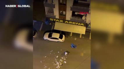 Diyarbakır'da içkili dehşet! Çöpleri savurdu, araçlara saldırdı