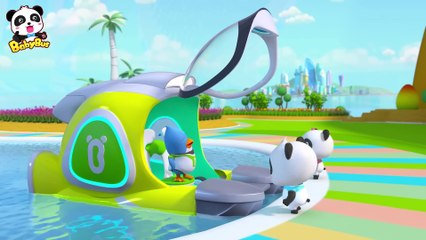 Baby Panda Rescues Underwater Mechanic _ Super Rescue Team _ Kids Cartoon _ BabyBus(1080P_HD)