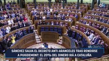Sánchez salva el decreto anti-aranceles tras rendirse a Puigdemont: el 20% del dinero irá a Cataluña