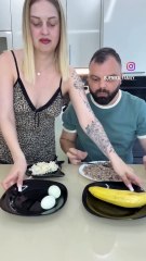 Couple enjoying food