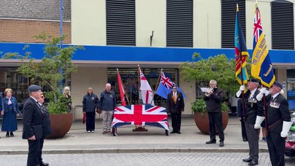 Unveiling of VE Day Bench in Abergavenny