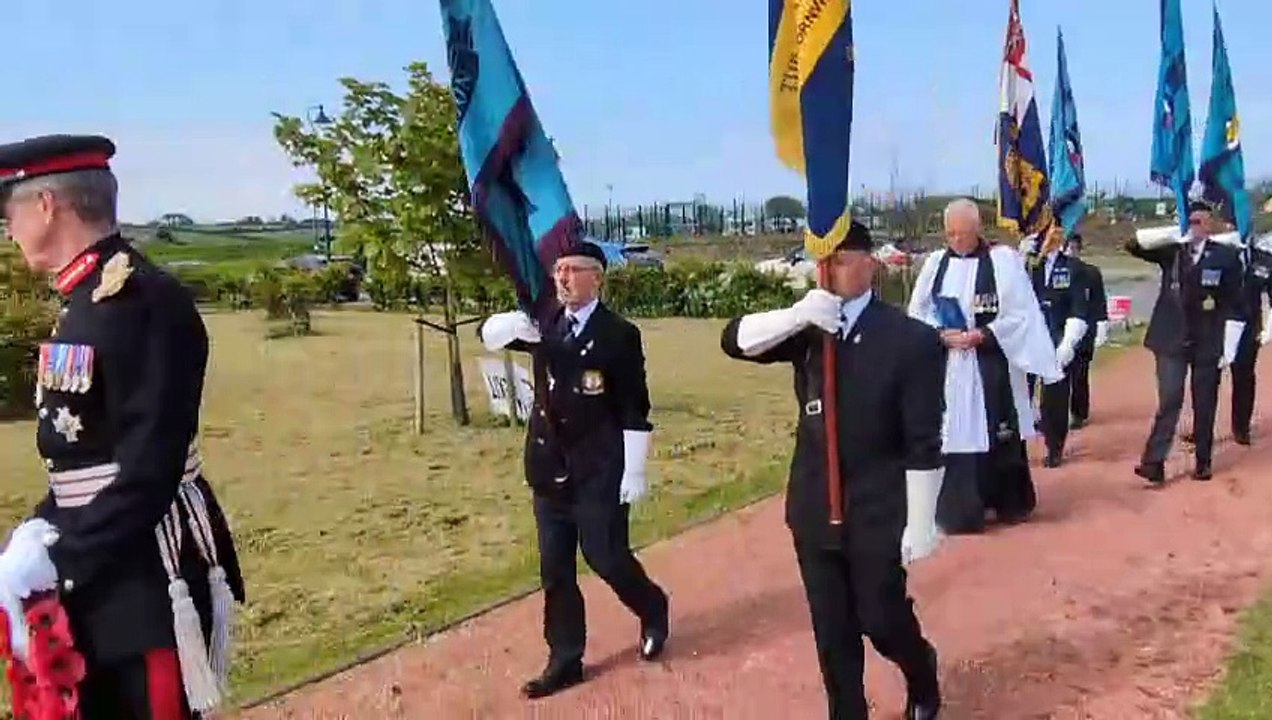 Cornwall County Royal British Legion organised a wreath laying ceremony at the RBL Woodlands at Nansledan to mark the 80th anniversary of VE Day