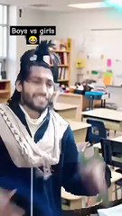 boys vs girls in school😂😂 #comedy #pothwari #funny #fun #school